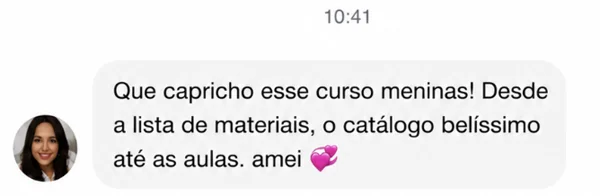 Comentário de aluna